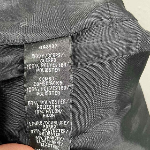 Monique Lhuillier Crochet Lace Dress Womens 6 Blue Black Shimmer Mermaid - Picture 12 of 13